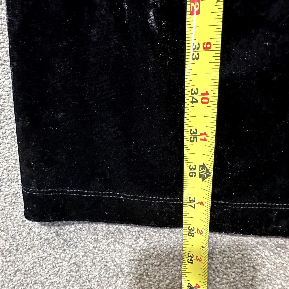 Connected Apparel Dress Womens 8 Black‎ Velvet Knee Length - Picture 11 of 12